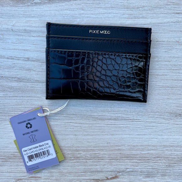 NWT - Card Holder - Pixie Mood - Black Croc - Picture 2 of 4